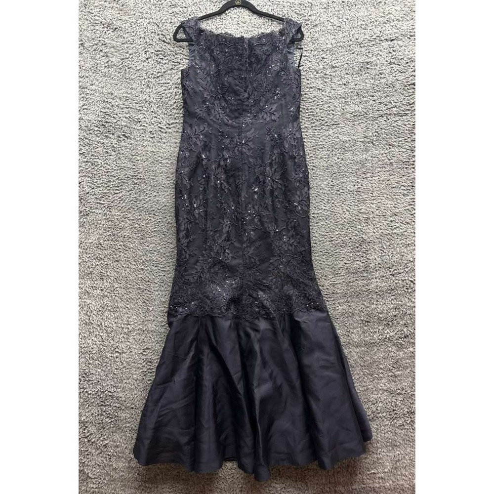 Helen Morley Silk Blend Lace Sleeveless Formal Evening Gown Black Womens Size 12